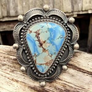 SOLD ON WEBSITE Golden Hill Turquoise- Justine Tso- 8.5